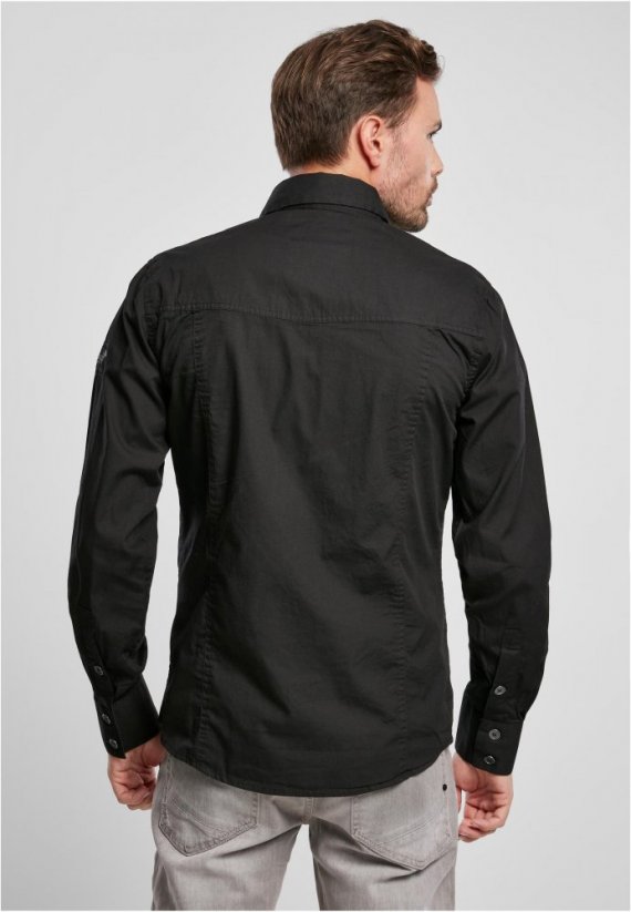 Černá pánská košile Brandit Slim Worker Shirt
