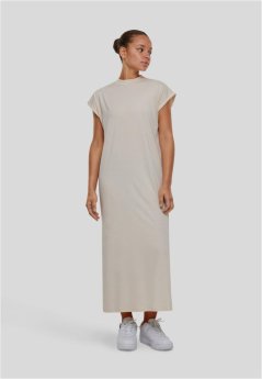 Ladies Long Extended Shoulder Dress - cloud