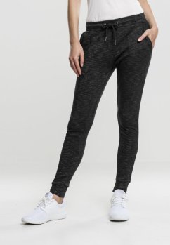 Dámske tepláky Urban Classics Ladies Space Dye Terry Jogpants - čierne