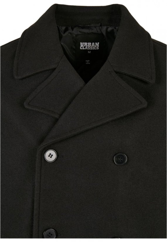 Čierny pánsky kabát Urban Classics Classic Pea
