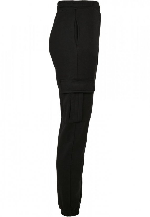 Damskie spodnie dresowe Urban Classics High Talia Cargo Sweat Pants - czarne