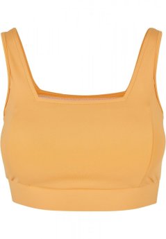 Ladies Recycled Squared Sports Bra - paleorange