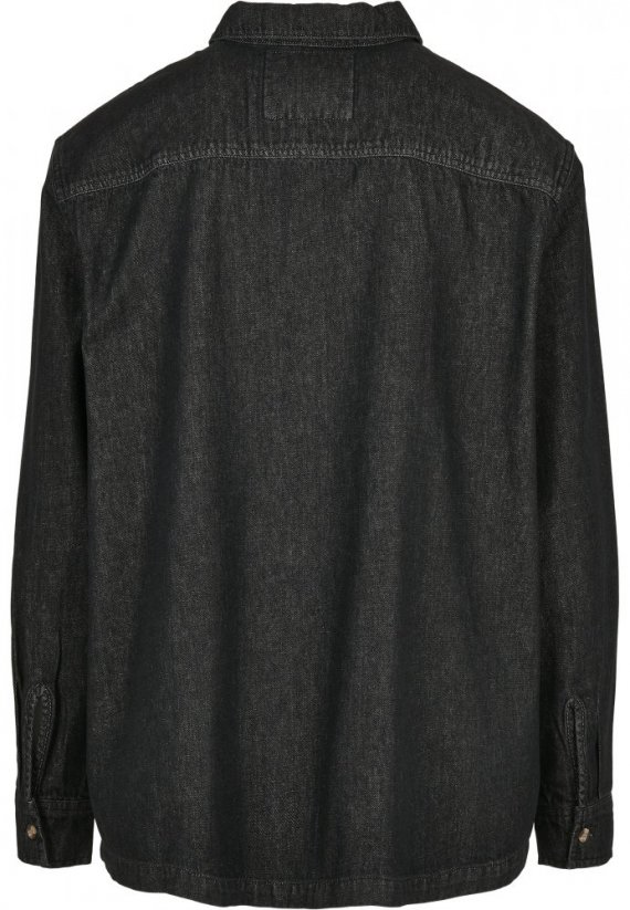 Košeľa Urban Classics Oversized Denim Shirt - black stone washed