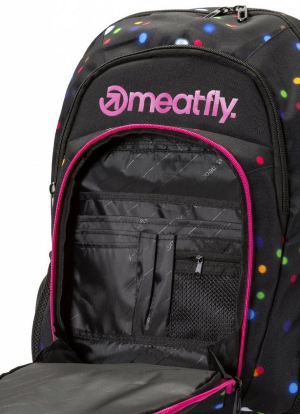 Dámsky batoh Meatfly Vault 26l - čierny, ružový