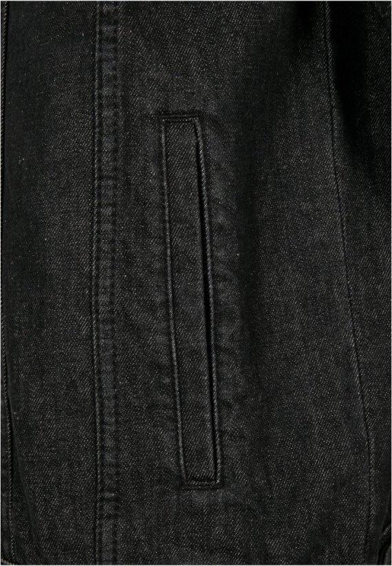 Pánská denim bunda Urban Classics Organic Basic - sepraná černá