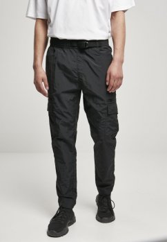 Adjustable Nylon Cargo Pants - black
