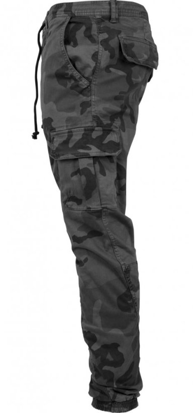 Šedé maskáčové pánské kalhoty Urban Classics Cargo Jogging camo