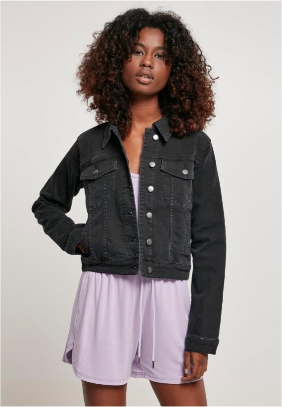 Dámská džínová bunda Urban Classics Ladies Organic Denim Jacket - černá