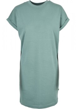 Šaty Urban Classics Ladies Ladies Organic Cotton Cut On Sleeve Tee Dress - paleleaf