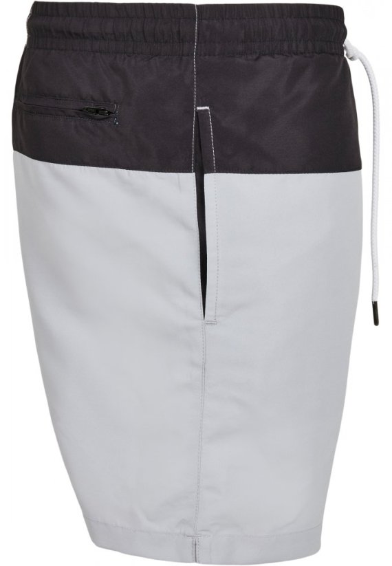 Pánské koupací kraťasy Urban Classics Block Swim Shorts - lightasphalt/black