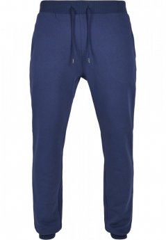 Męskie spodnie dresowe Urban Classics Organic Basic Sweatpants - kolor granatowy