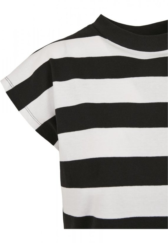 Čierno/biele dámske tričko Urban Classics Stripe Short