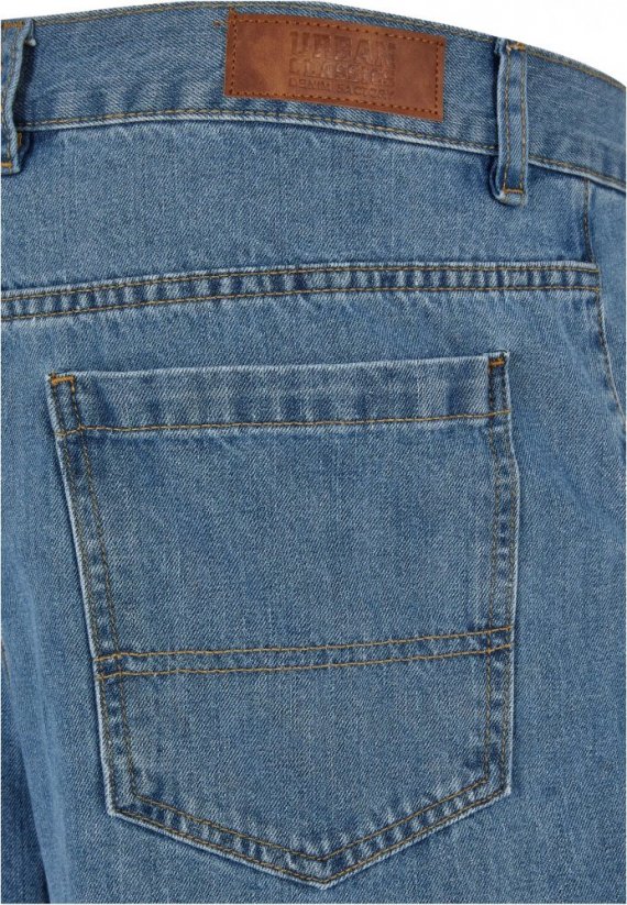 Modré pánske džínsové kraťasy Urban Classics Denim Bermuda