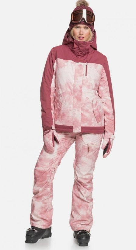Bunda Roxy Jetty Block silver pink tie dye