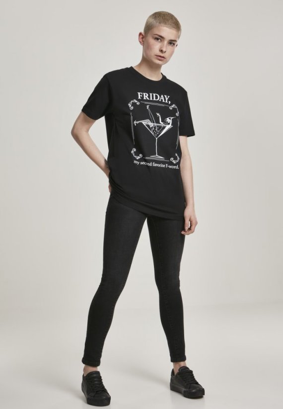 Tričko Urban Classics Ladies F-Word Tee - black