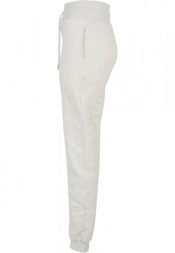 Damskie spodnie dresowe Urban Classics High Talia Color Melange Sweat Pants - jasnoszary