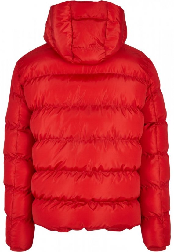 Pánska prešívaná zimná bunda Urban Classics Hooded Puffer - červená