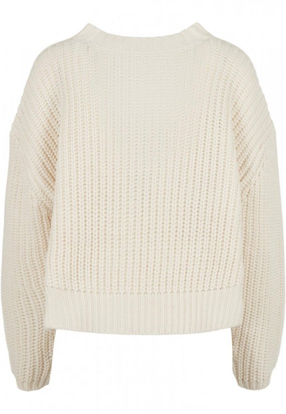Ladies Wide Oversize Sweater - whitesand