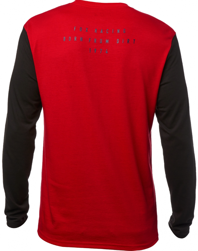 T-Shirt Fox Contended LS dark red