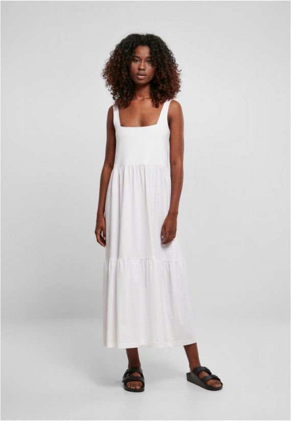 Sukienka Urban Classics Ladies 7/8 Length Valance Summer Dress - white