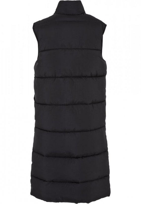 Prošívaná dámská vesta Urban Classics Long Puffer - černá