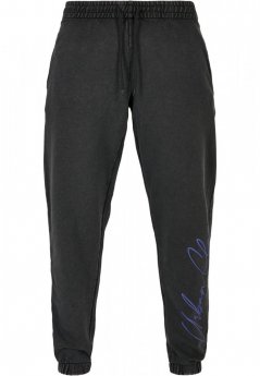 Męskie spodnie dresowe Urban Classics Script Logo Sweatpants - czarne