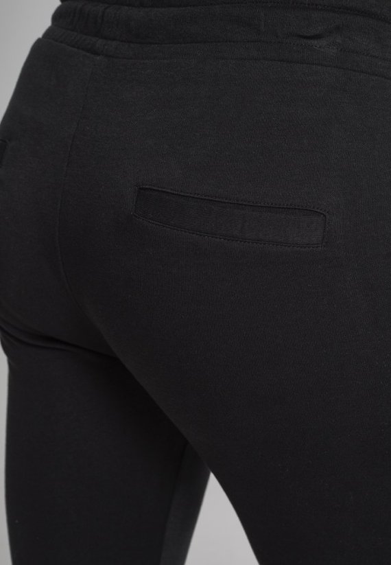 Ladies Interlock Jogpants - black/white