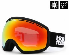 Snowboardové okuliare Horsefeathers Knox - čierne, červené
