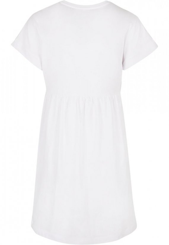 Ladies Organic Empire Valance Tee Dress - white