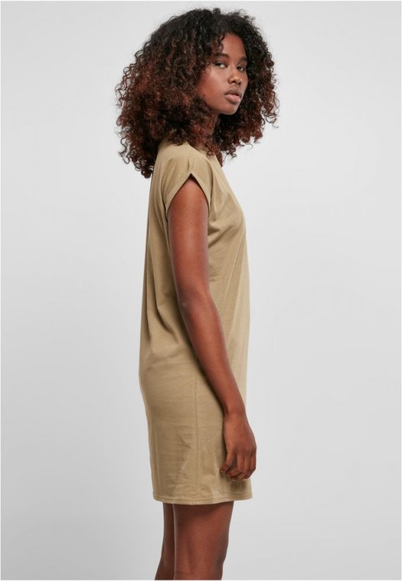 Ladies Turtle Extended Shoulder Dress - khaki