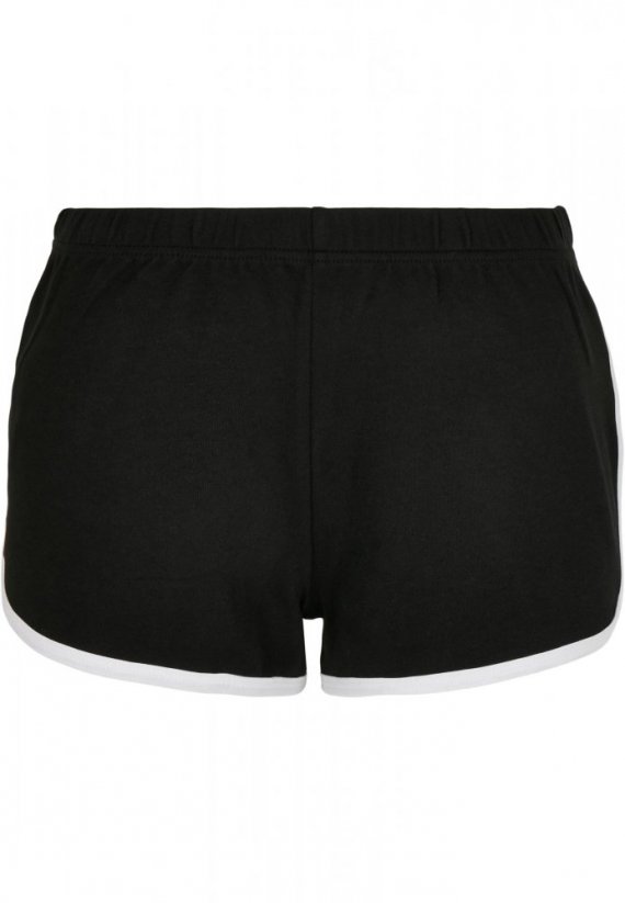 Ladies Organic Interlock Retro Hotpants - black/white