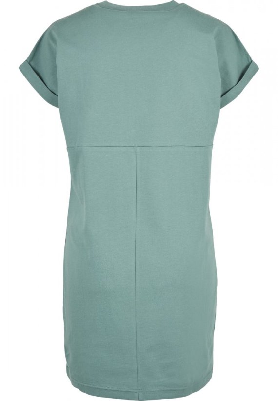 Šaty Urban Classics Ladies Ladies Organic Cotton Cut On Sleeve Tee Dress - paleleaf