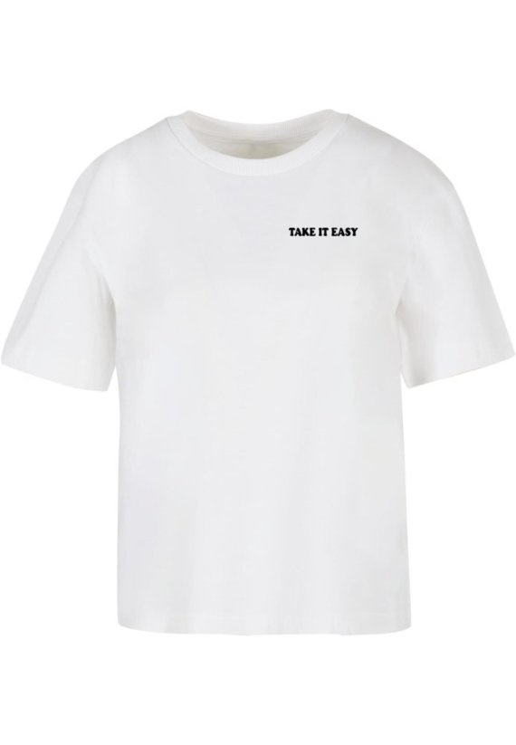 Take It Easy Flowers Tee white 3XL