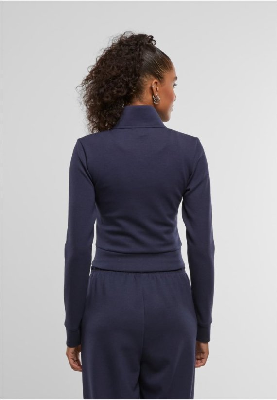 Ladies Slim Fit Scuba Track Jacket - navy