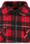 Pánská jarní bunda Urban Classics Plaid Teddy Lined - červená,černá