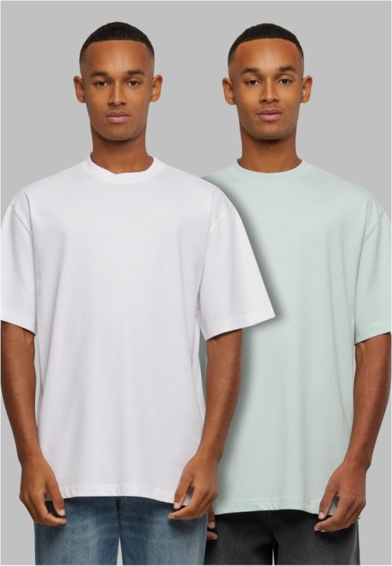 Tall Tee 2-Pack cloud+white 4XL - frostmint+white