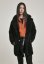 Černý dámský kabát Urban Classics Ladies Oversized Sherpa Coat