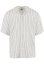 Striped Crinkle Resort Shirt offwhite/black 5XL - offwhite/black