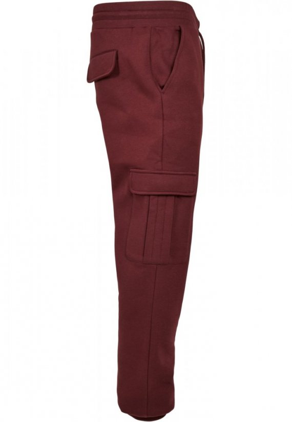 Męskie spodnie dresowe Urban Classics Cargo Sweatpants - bordowe