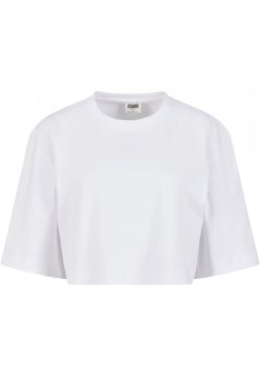 Dámské tričko Ladies Heavy Organic Oversized Cropped Tee - white