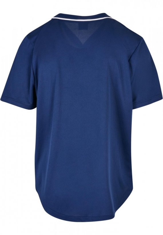 Modré pánské tričko Urban Classics Baseball Mesh Jersey