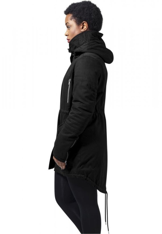 Bunda Urban Classics Ladies Sherpa Lined Cotton Parka - black