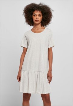 Ladies Valance Tee Dress - lightgrey