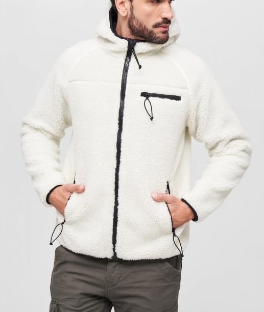 Bílá pánská bunda Brandit Teddyfleece Worker Jacket
