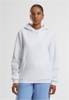 Ladies Fluffy Hoody - white