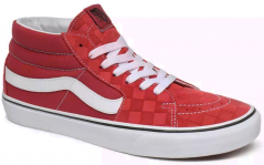 Topánky Vans SK8-Mid deboss checkerboard pompeian red/true white