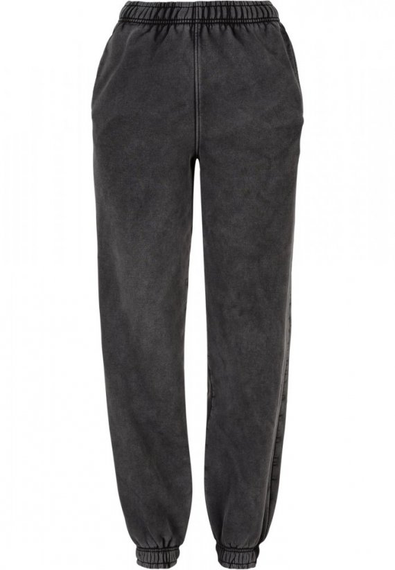 Damskie spodnie dresowe Urban Classics Ladies High talii Stone Washed - czarne