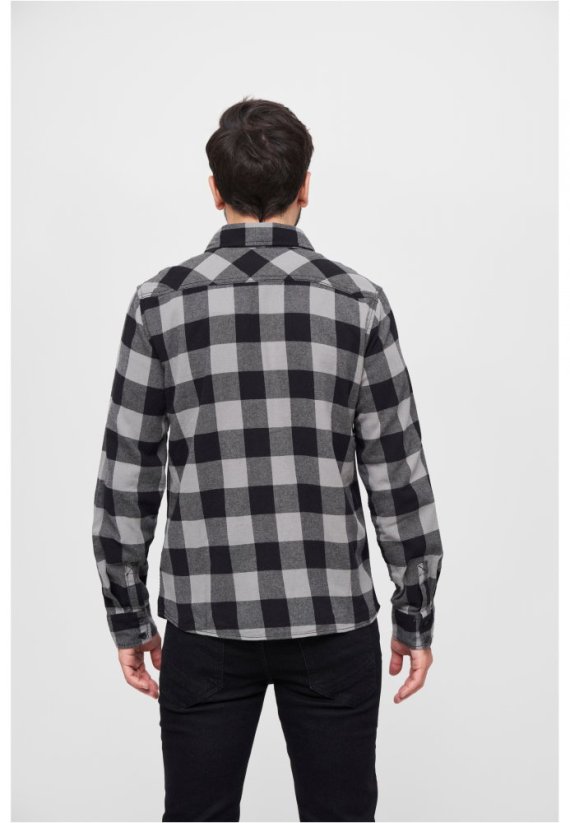 Pánska košeľa Brandit Checked Shirt - čierna, tmavo šedá