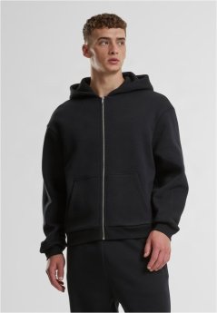 Fluffy Zip Hoody - black