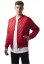 Bunda Urban Classics Diamond Quilt Leather Imitation Jacket - fire red